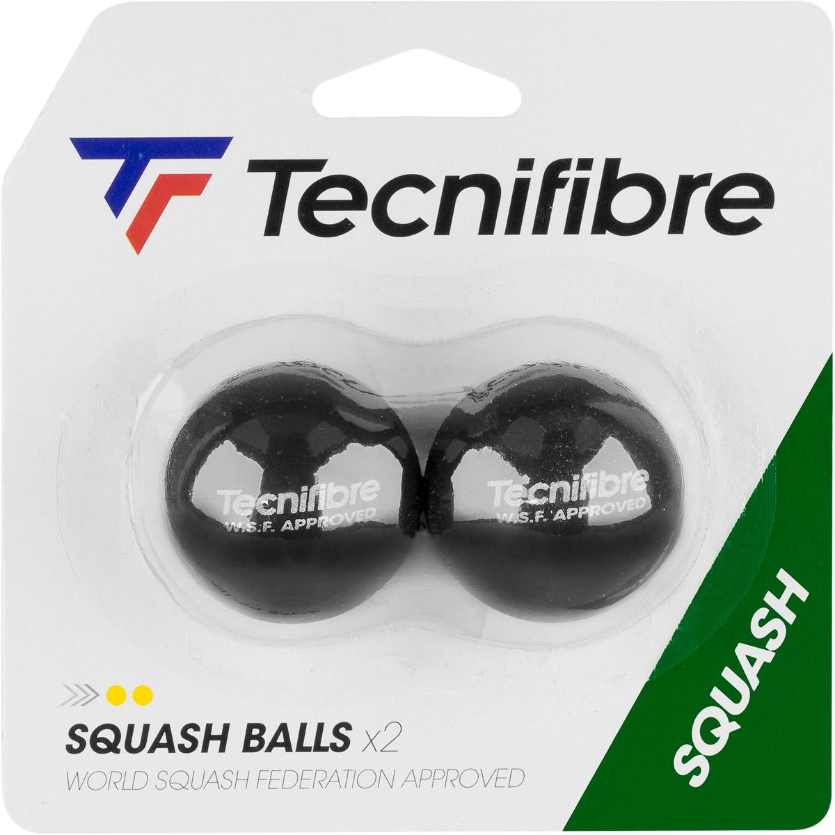 TECNIFIBRE Double Yellow Dot 2-Pack Squashbolde None