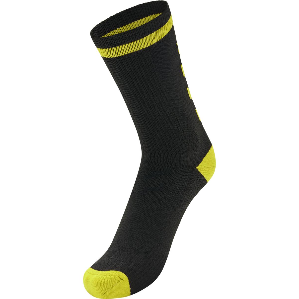 hummel Elite Low Indoor Sportsstrømper BLACK/BLAZING YELLOW