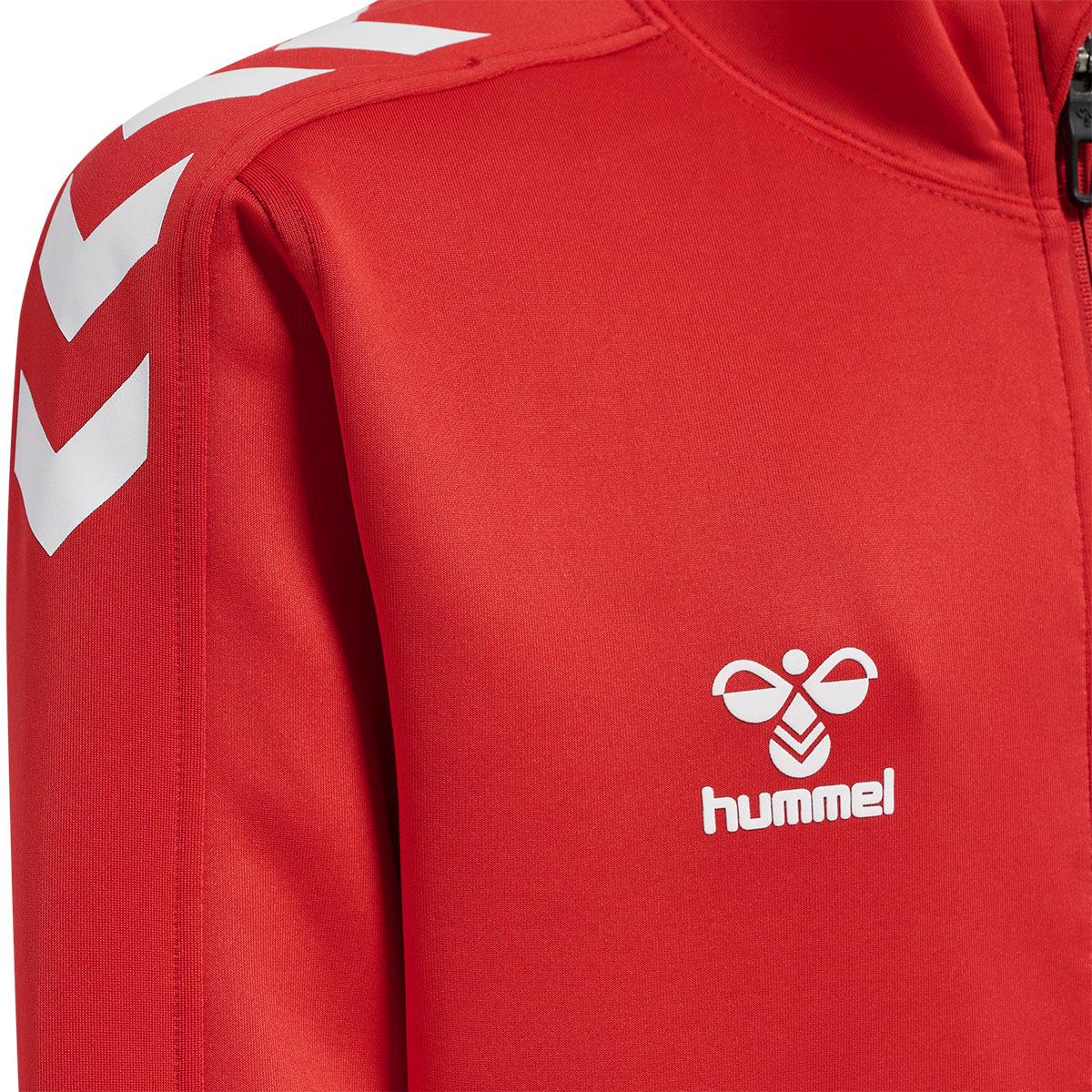 hummel Core XK Poly Full Zip Treningsgenser Barn TRUE RED
