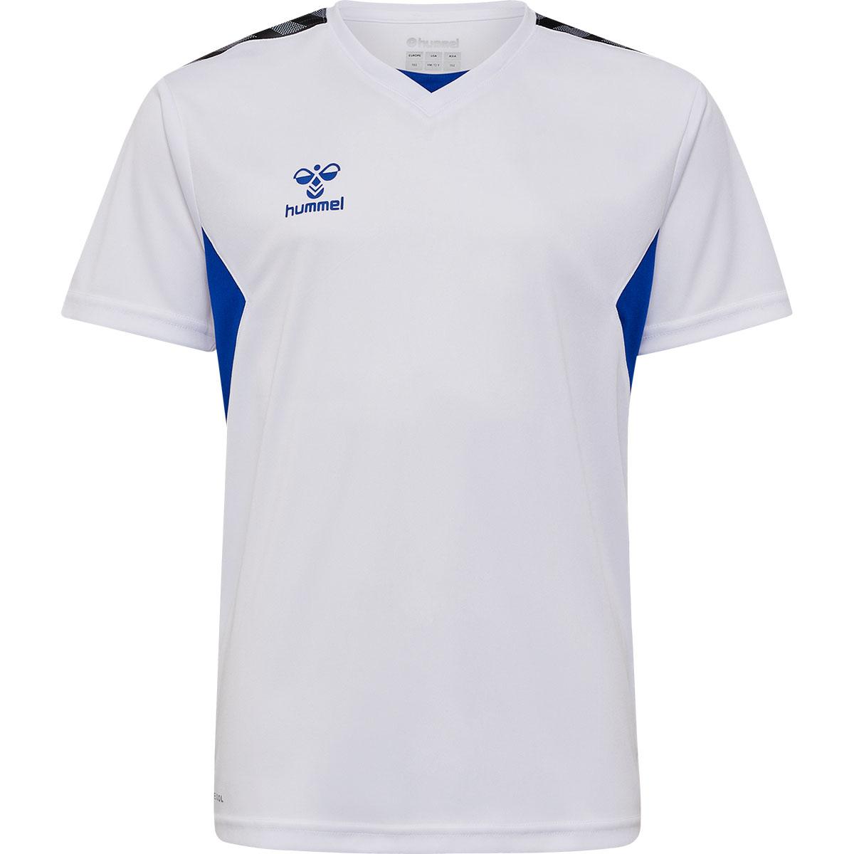 hummel Authentic Trenings T-skjorte Barn WHITE/TRUE BLUE