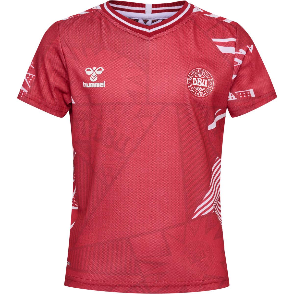 Danmark 23 Hjemmebane Kvindelandsholdssæt Børn RED/WHITE