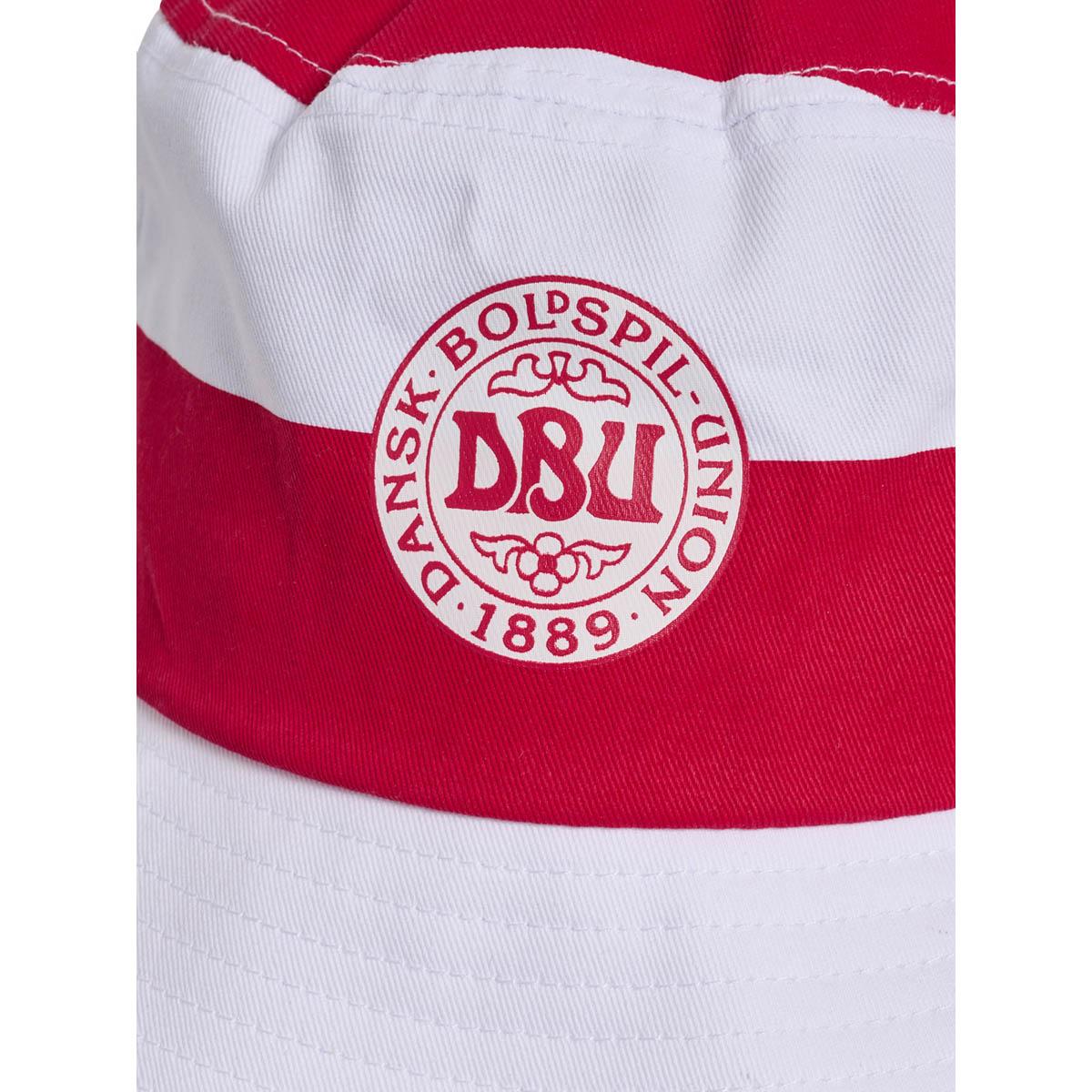 DBU Fan 24 Striped Bøllehat TANGO RED/WHITE