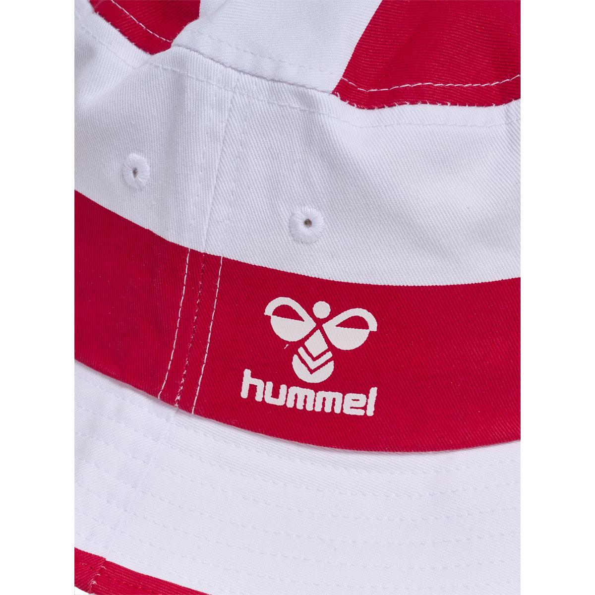 DBU Fan 24 Striped Bøllehat TANGO RED/WHITE