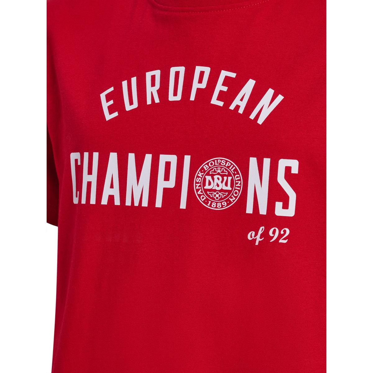 DBU Fan 24 EM92 Champions T-shirt Børn TANGO RED