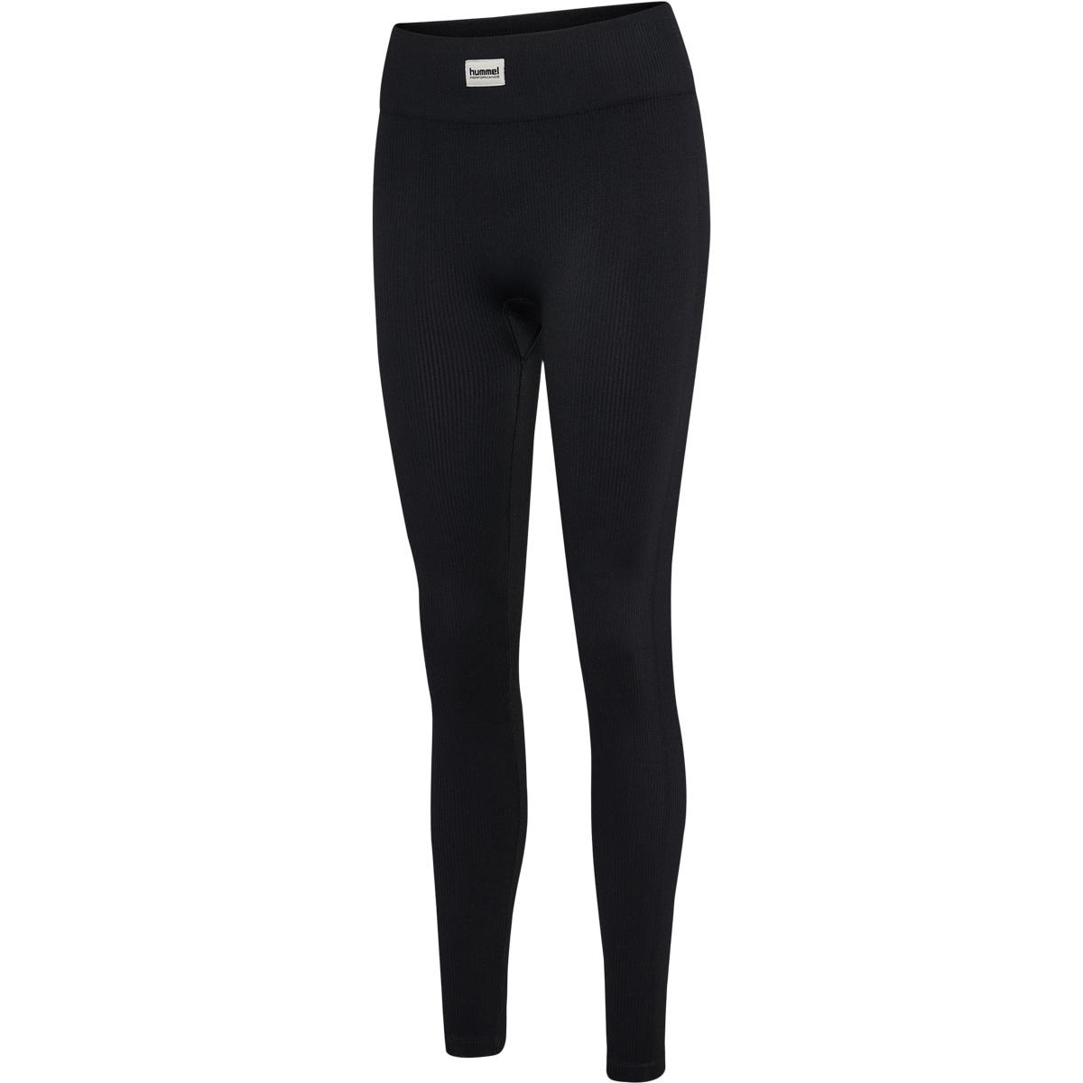 hummel Pulse Seamles Rib Mid Waist Træningstights Dame Black