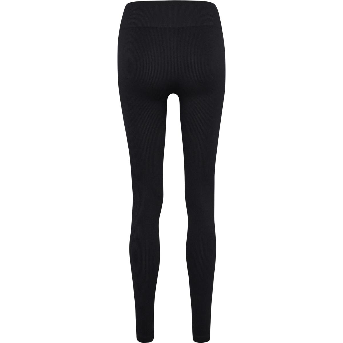 hummel Pulse Seamles Rib Mid Waist Træningstights Dame Black