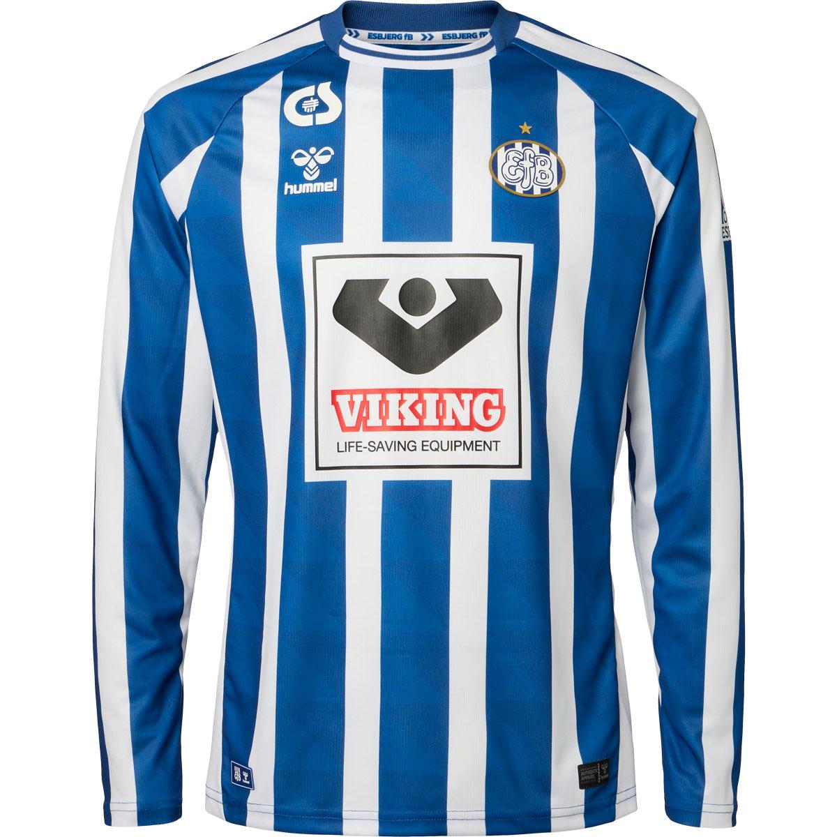 Esbjerg fB 25/26 Langærmet Hjemmebanetrøje White/Blue