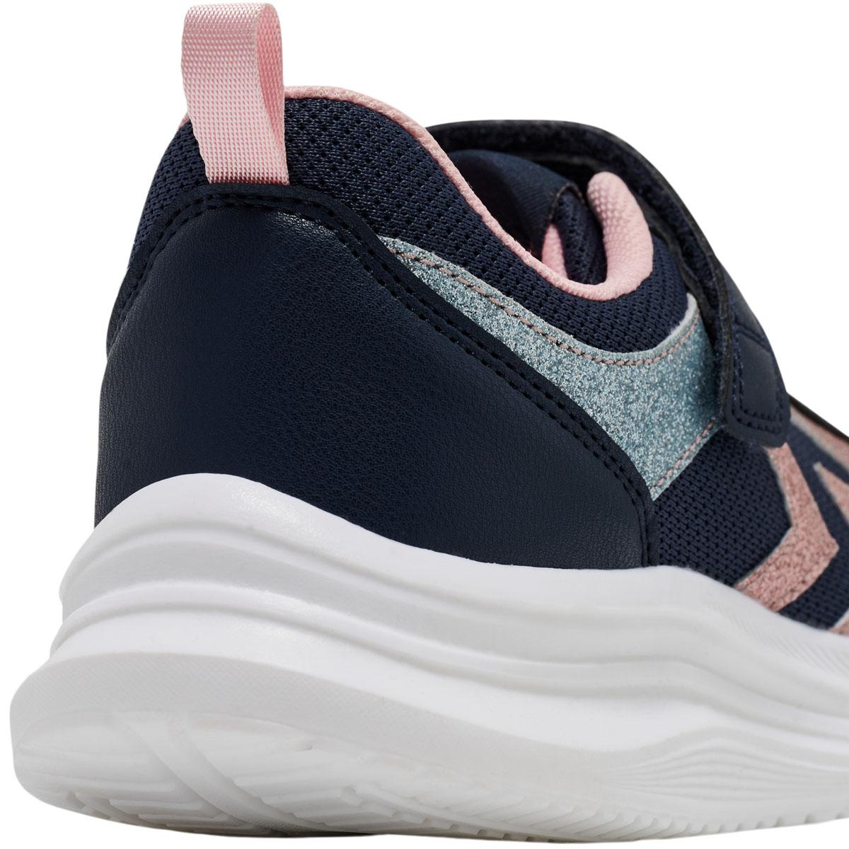 hummel Glow Velcro Sneakers M/Lys Børn BLACK IRIS/PINK
