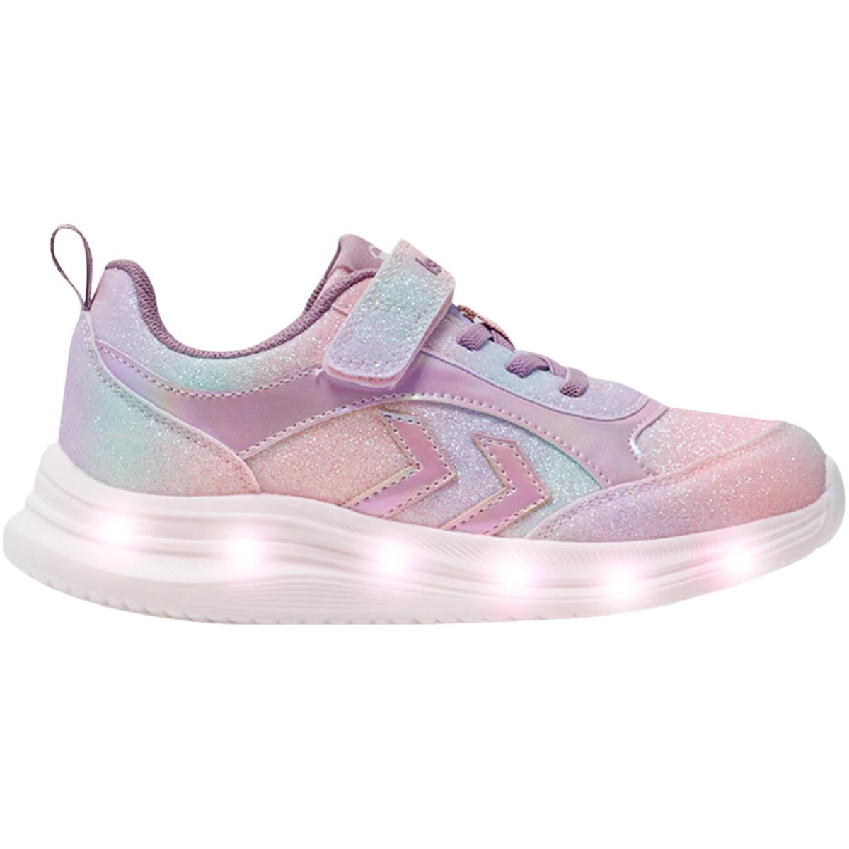 hummel Glow Velcro Sneakers M/Lys Børn MULTI COLOR PINK