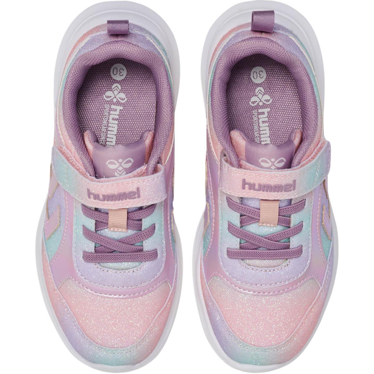 hummel Glow Velcro Sneakers M/Lys Børn MULTI COLOR PINK