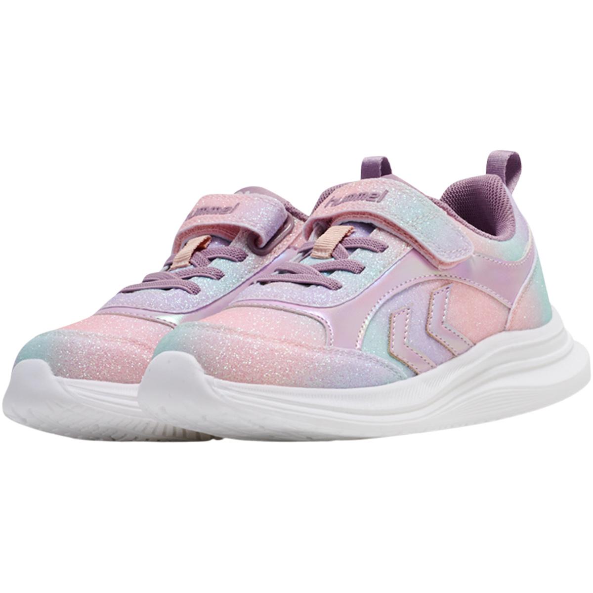 hummel Glow Velcro Sneakers M/Lys Børn MULTI COLOR PINK