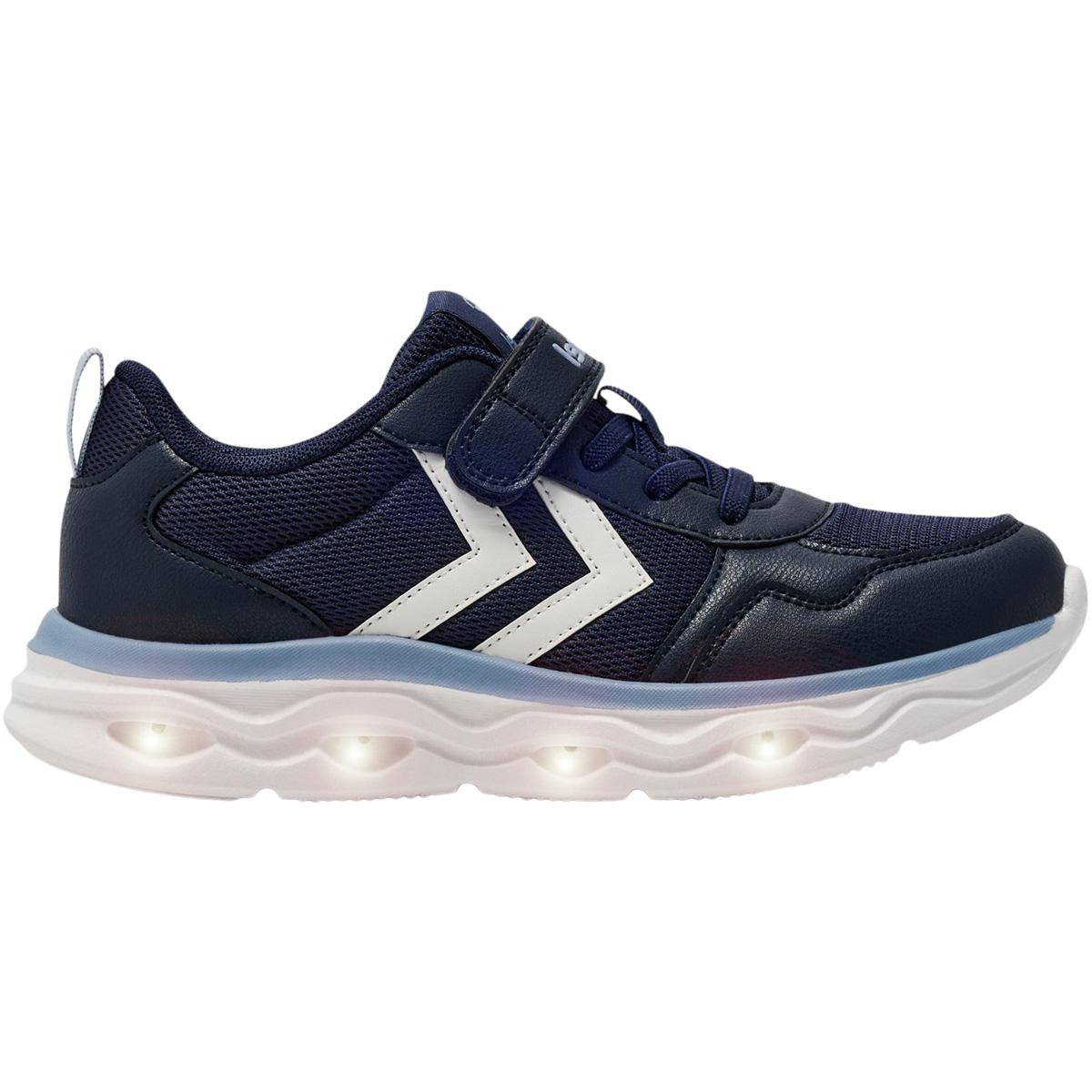 hummel Skylight Velcro Sneakers M/Lys Børn FLINT STONE/BLACK IRIS