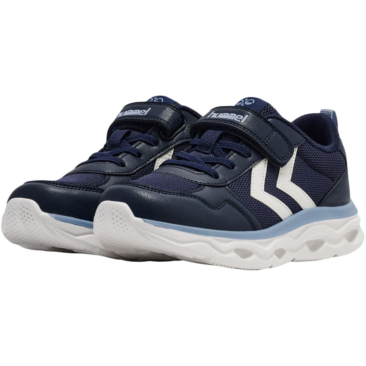 hummel Skylight Velcro Sneakers M/Lys Børn FLINT STONE/BLACK IRIS