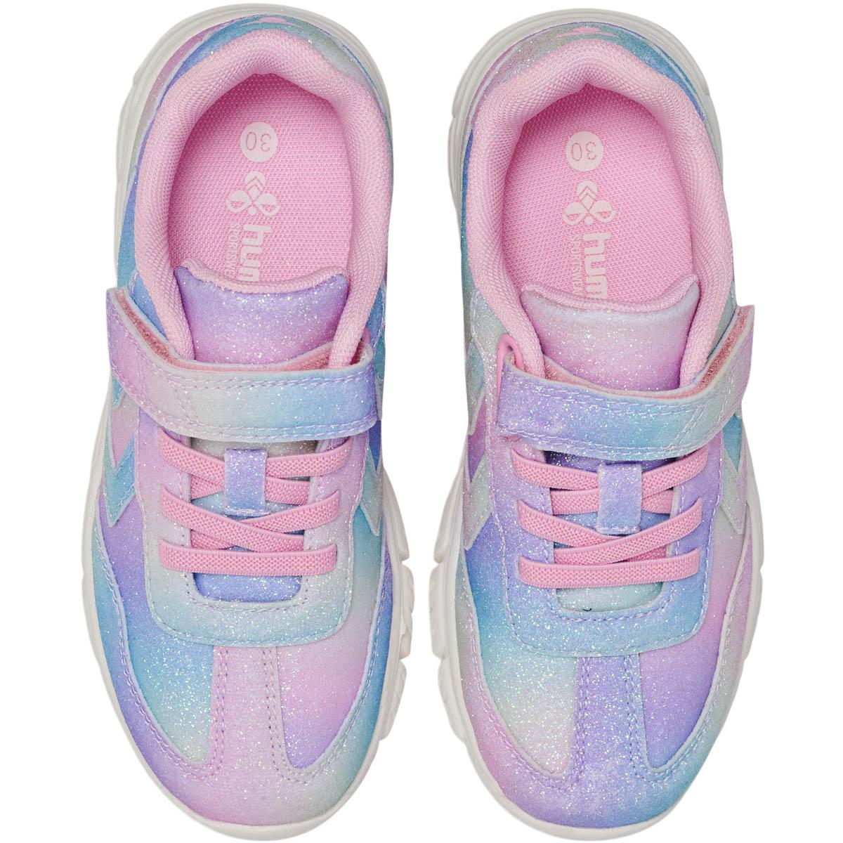 hummel Crosslite Glitter 2.0 Velcro Sneakers Børn MULTI COLOUR PINK/PURPLE