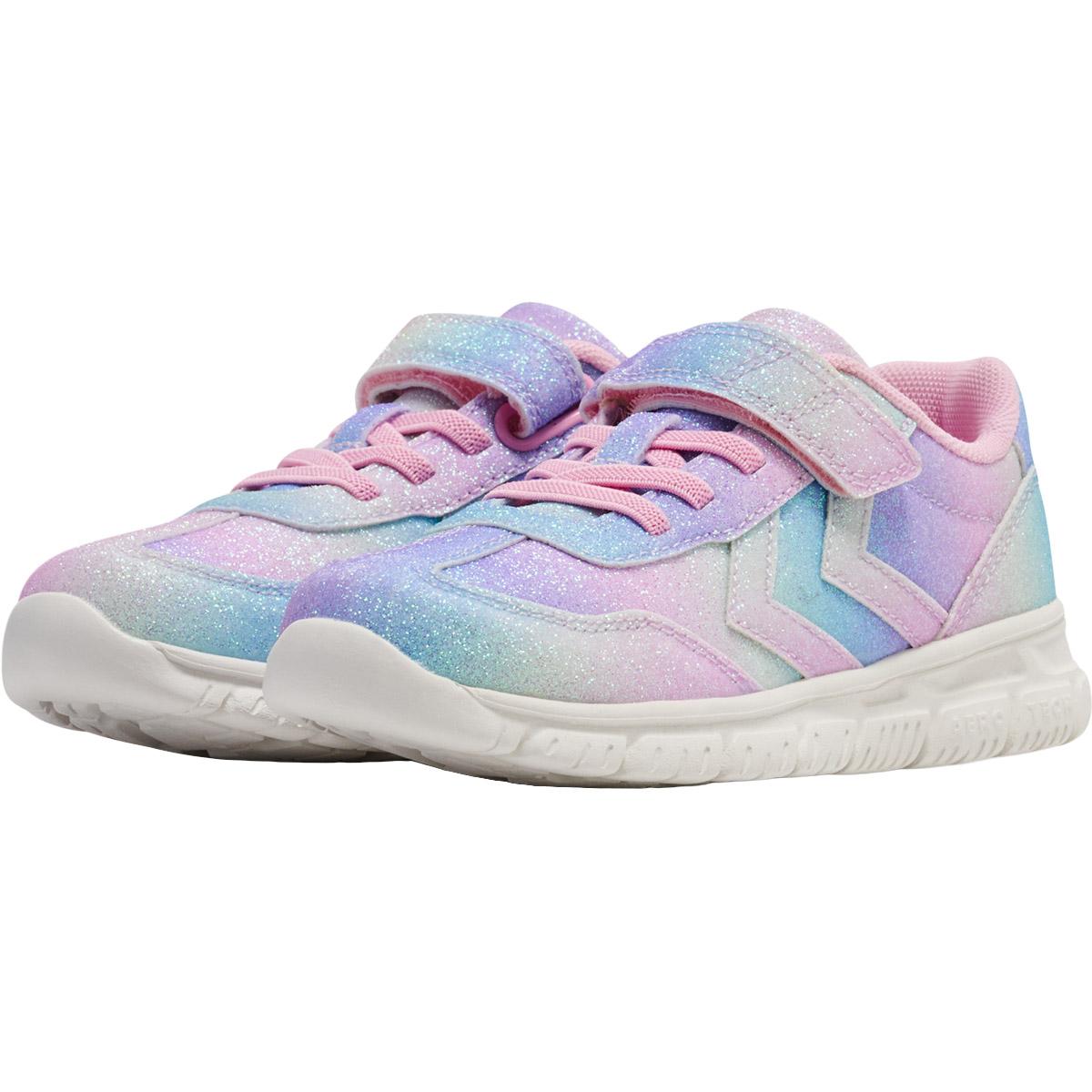 hummel Crosslite Glitter 2.0 Velcro Sneakers Børn MULTI COLOUR PINK/PURPLE