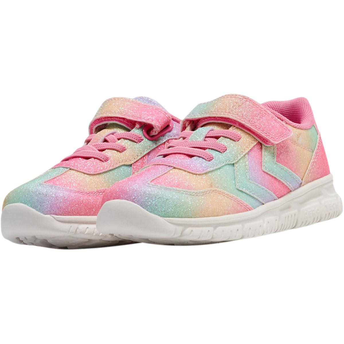 hummel Crosslite Glitter 2.0 Velcro Sneakers Børn MULTI COLOUR RED/YELLOW/GREEN