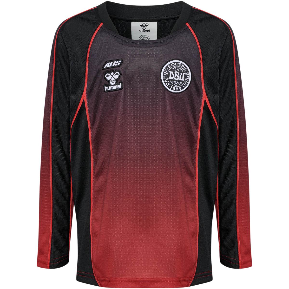 DBU x ALIS 26 Langærmet Landsholdstrøje Børn BLACK/RED