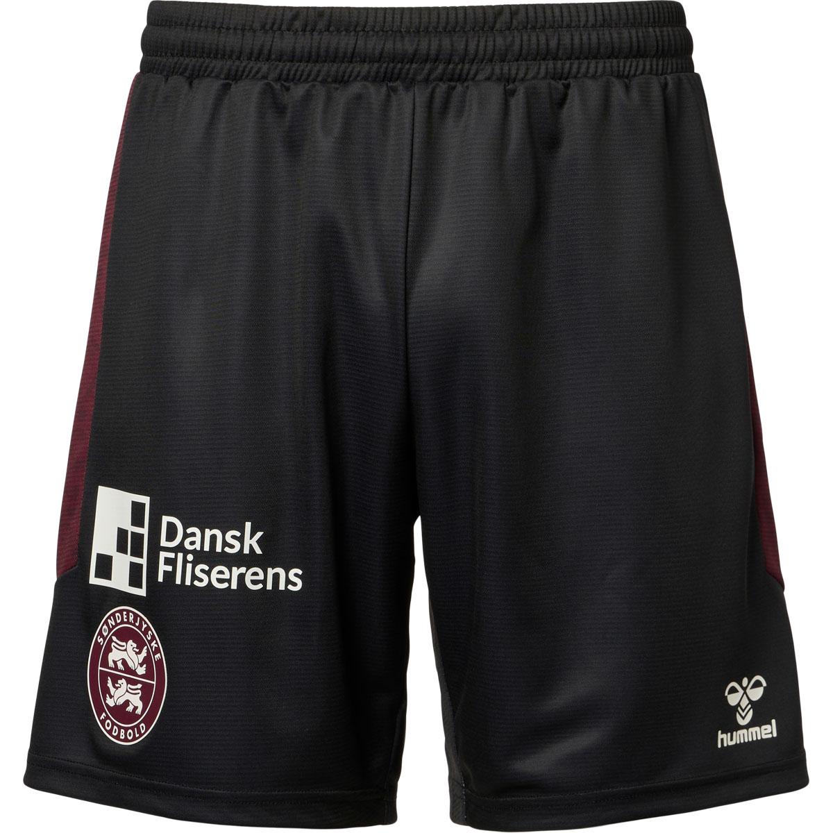Sønderjyske Fodbold 26/27 Udebaneshorts Black/Bordeaux