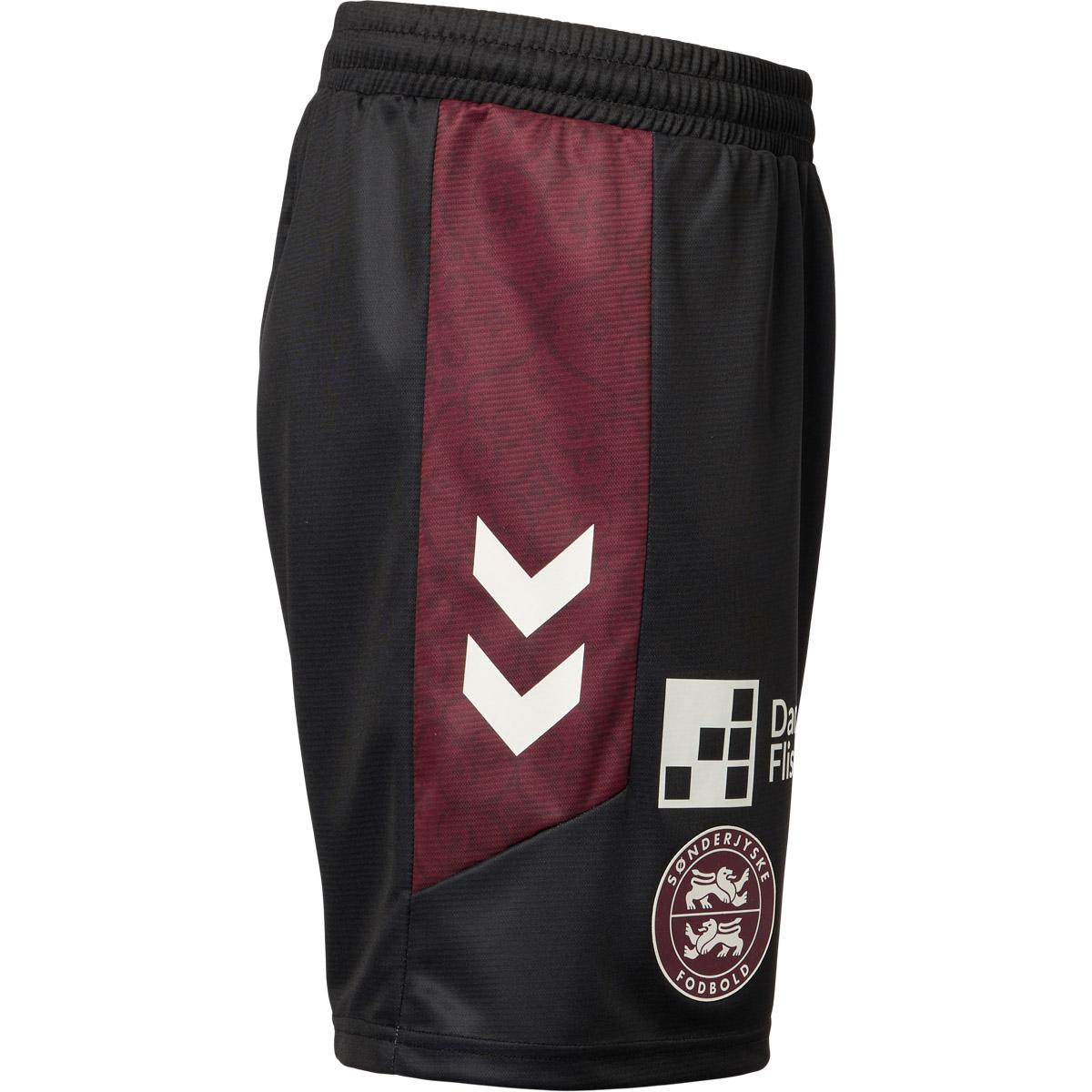 Sønderjyske Fodbold 26/27 Udebaneshorts Black/Bordeaux