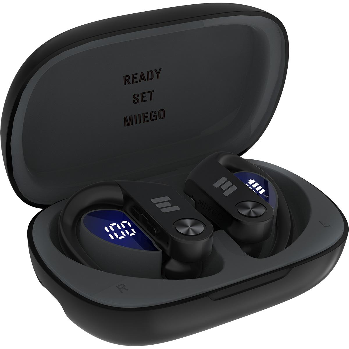 MIIEGO MiiBUDS Active Go Hodetelefoner Black