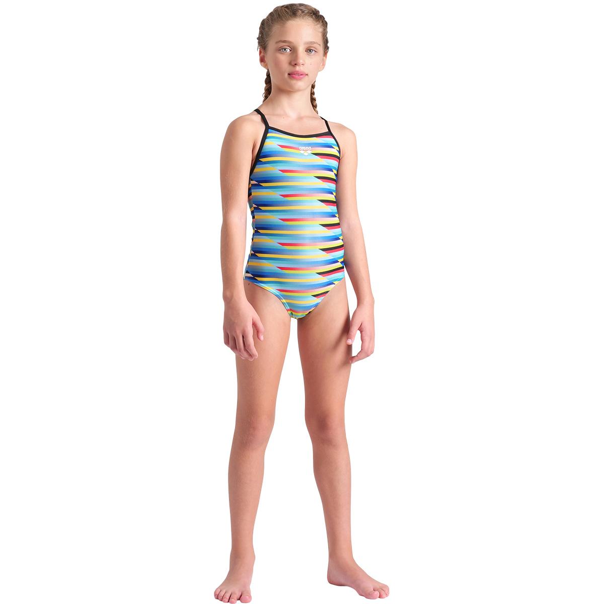 Arena Racing Stripe Lightdrop Back Badedragt Børn Multi Color/Black