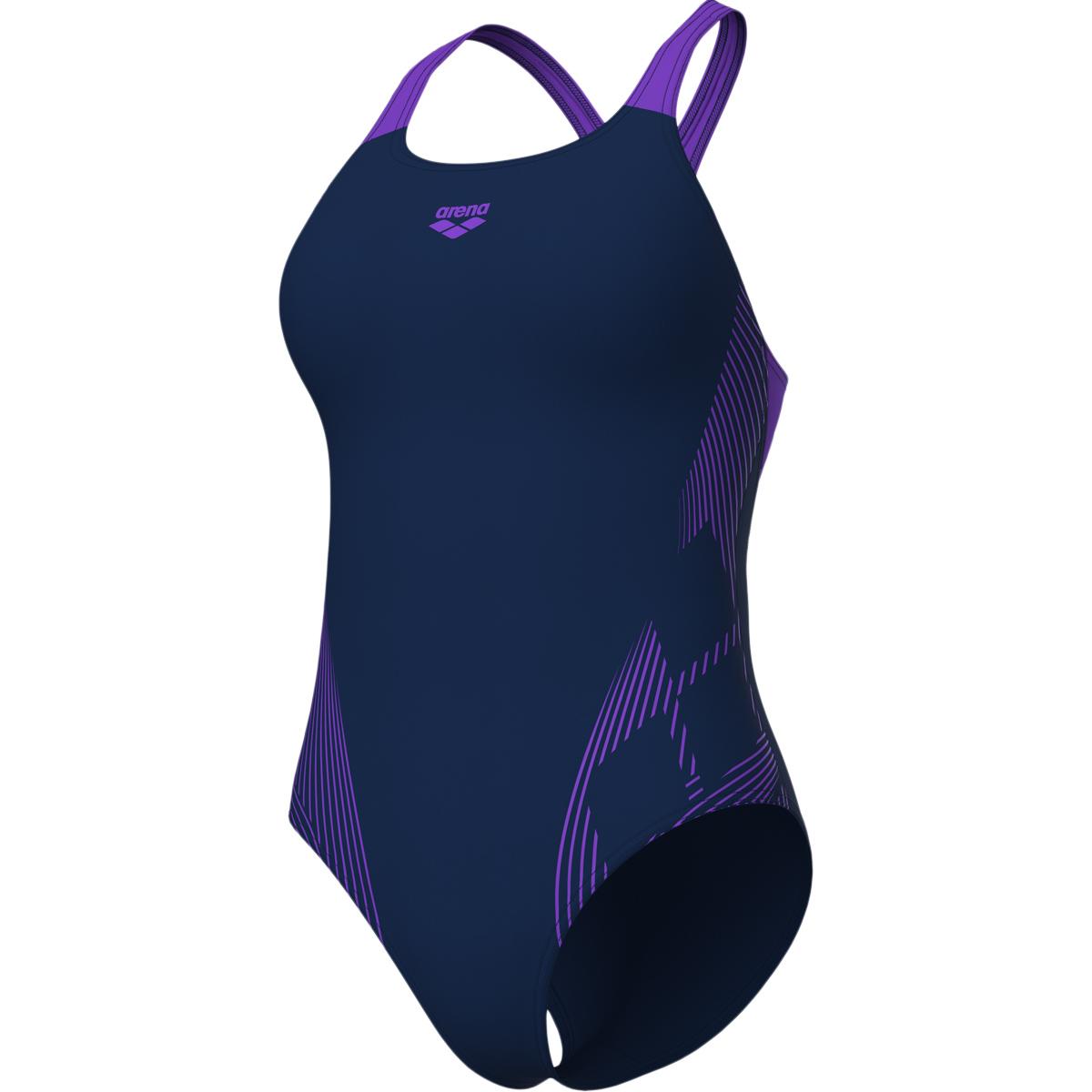Arena Lily Pro Back Badedrakt Dame NAVY-VIOLET