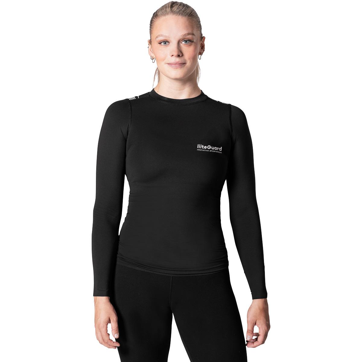 liiteGuard Spine-Tech Langærmet Baselayer Trænings T-shirt Dame Black