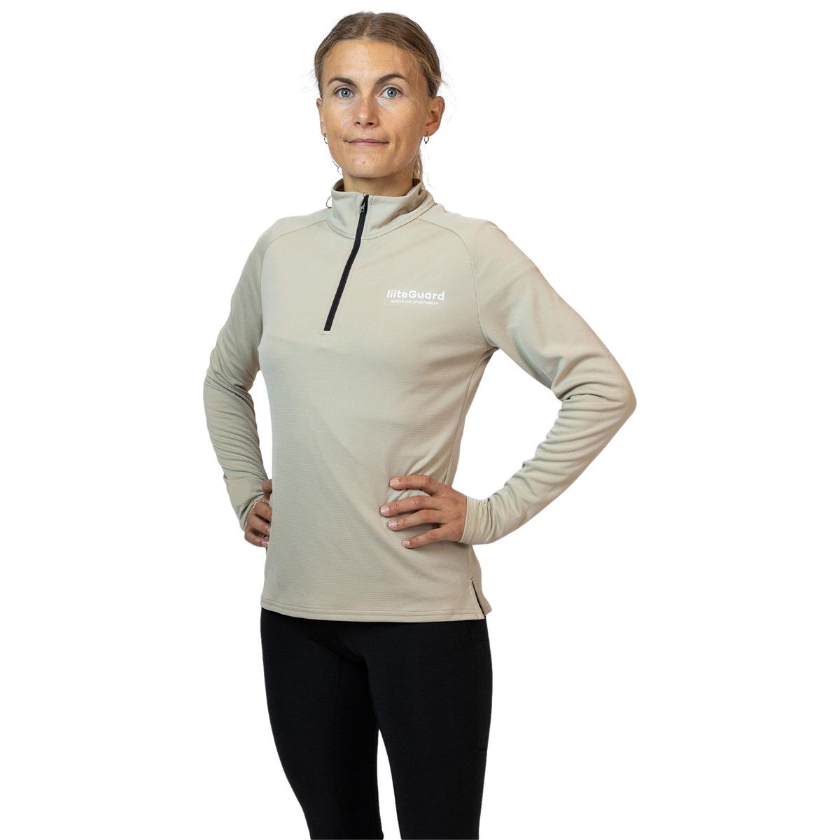 liiteGuard Ground Tech Half Zip Treningstrøye Dame Beige