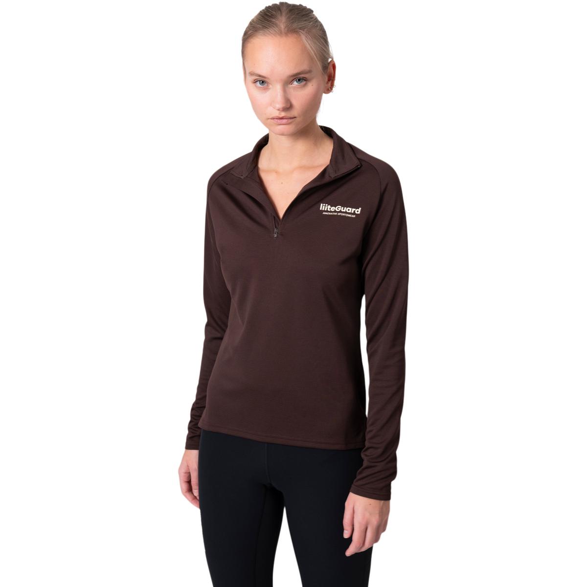 liiteGuard Ground Tech Half Zip Treningstrøye Dame Coffee bean