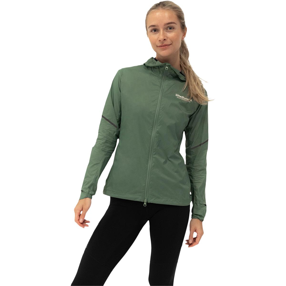 liiteGuard Aero-Tech Windbreaker Løbejakke Dame Grå Grøn