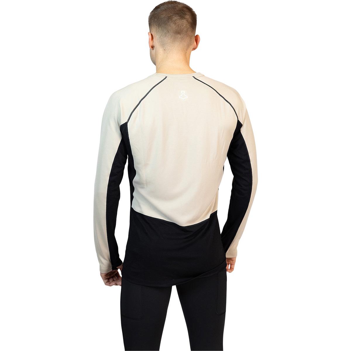liiteGuard Hybrid Merino Baselayer Løbetrøje Herre Black/sand