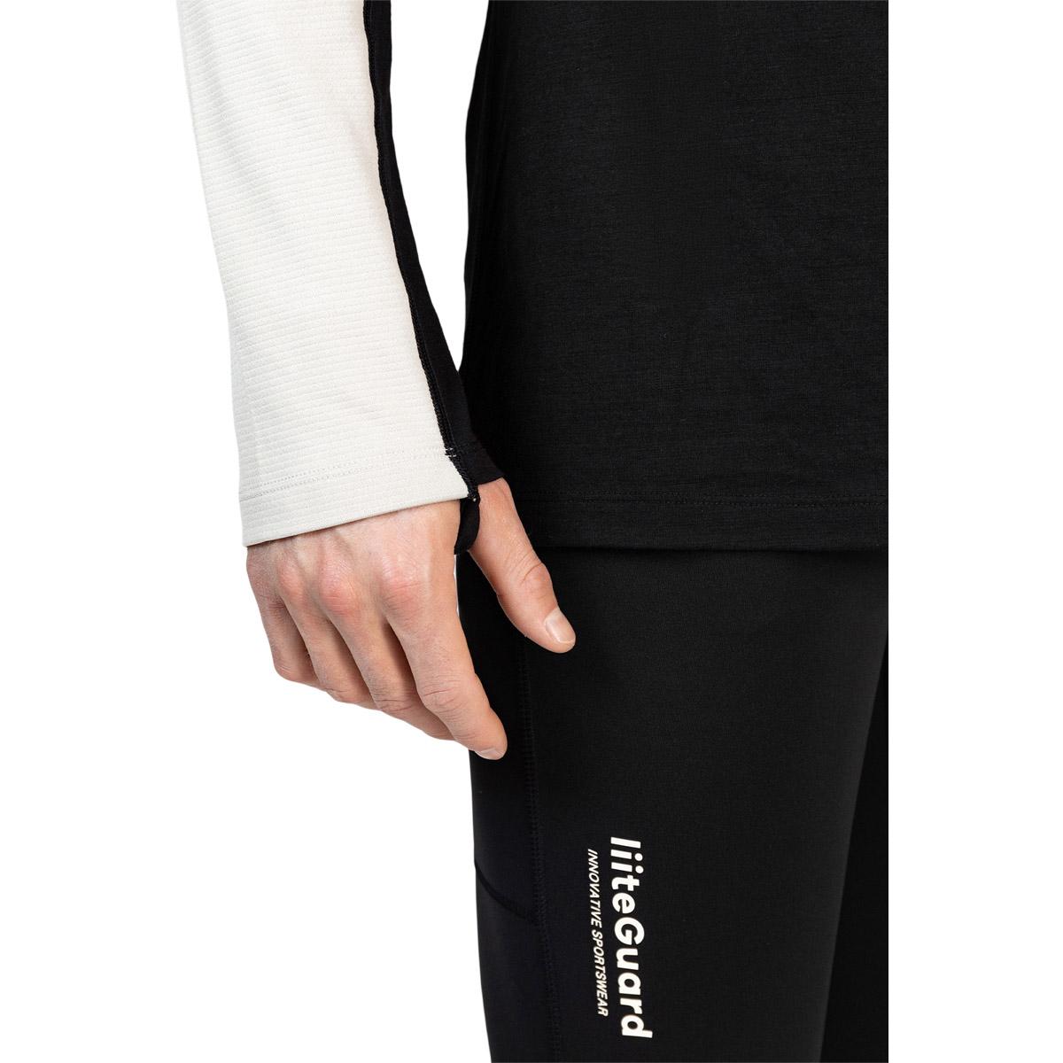 liiteGuard Hybrid Merino Baselayer Løbetrøje Herre Black/sand