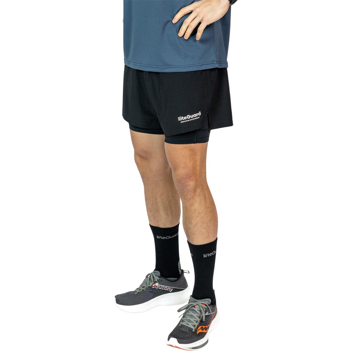 liiteGuard Glu-Tech 2in1 Løbeshorts Herre Black