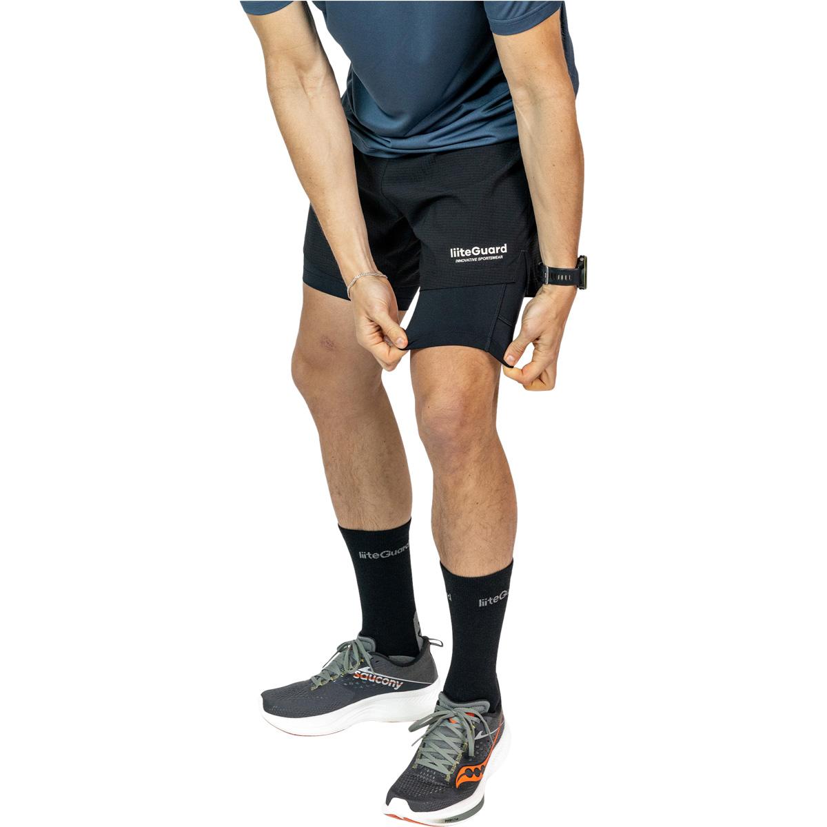 liiteGuard Glu-Tech 2in1 Løbeshorts Herre Black