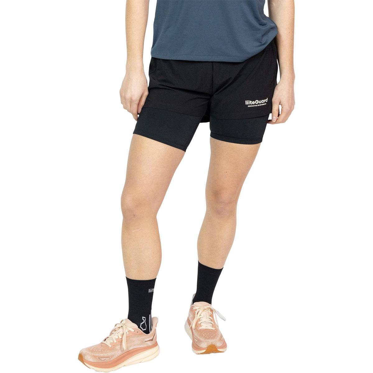 liiteGuard Glu-Tech 2in1 Løbeshorts Dame Black
