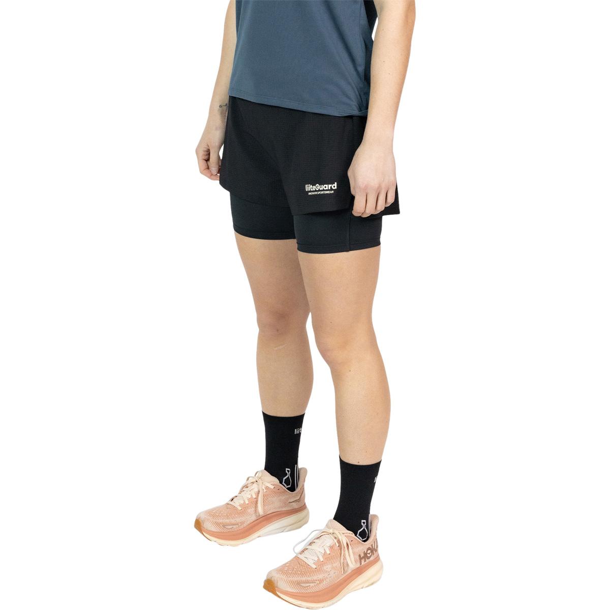 liiteGuard Glu-Tech 2in1 Løbeshorts Dame Black