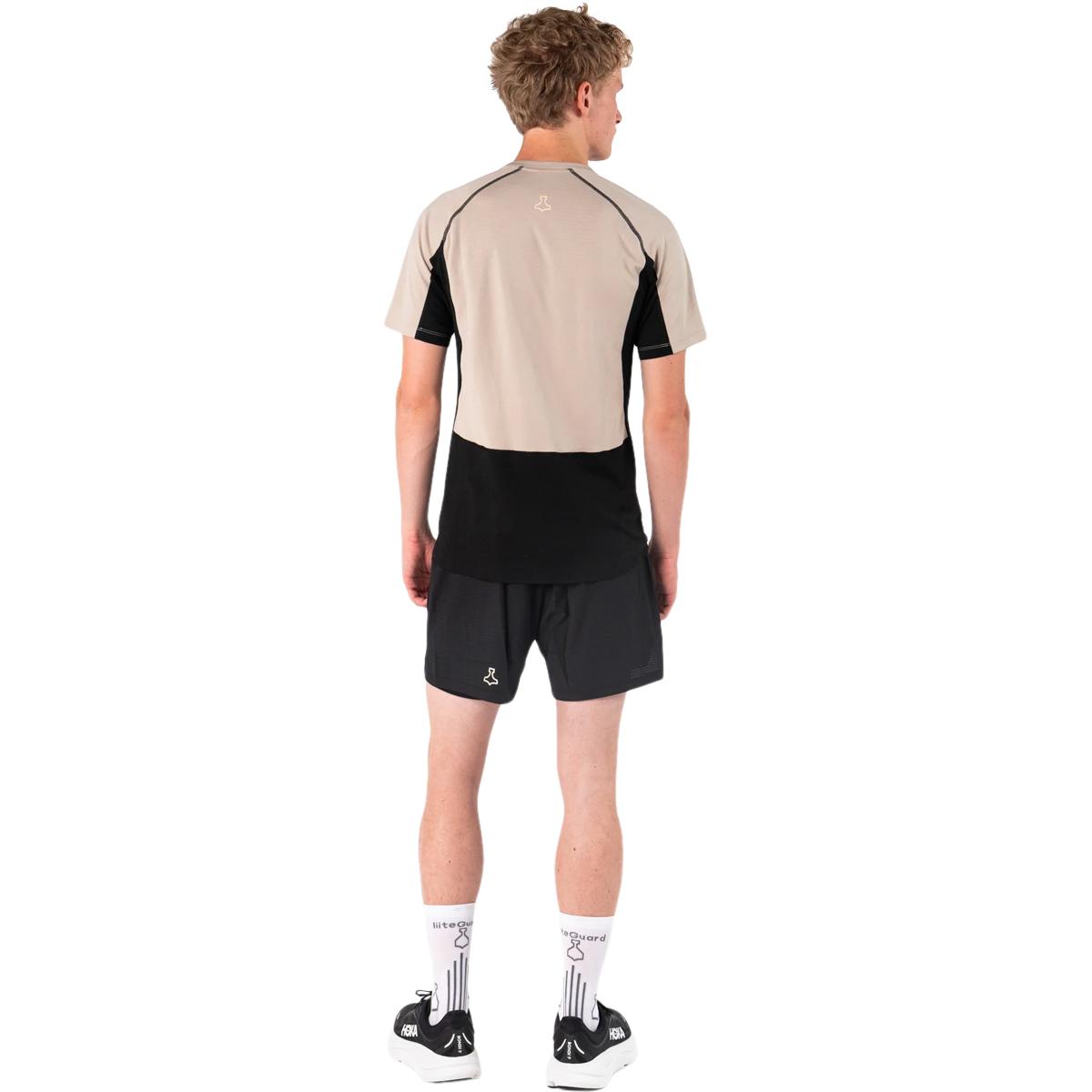 liiteGuard Merino Hybrid Løbe T-shirt Herre Black/Sand