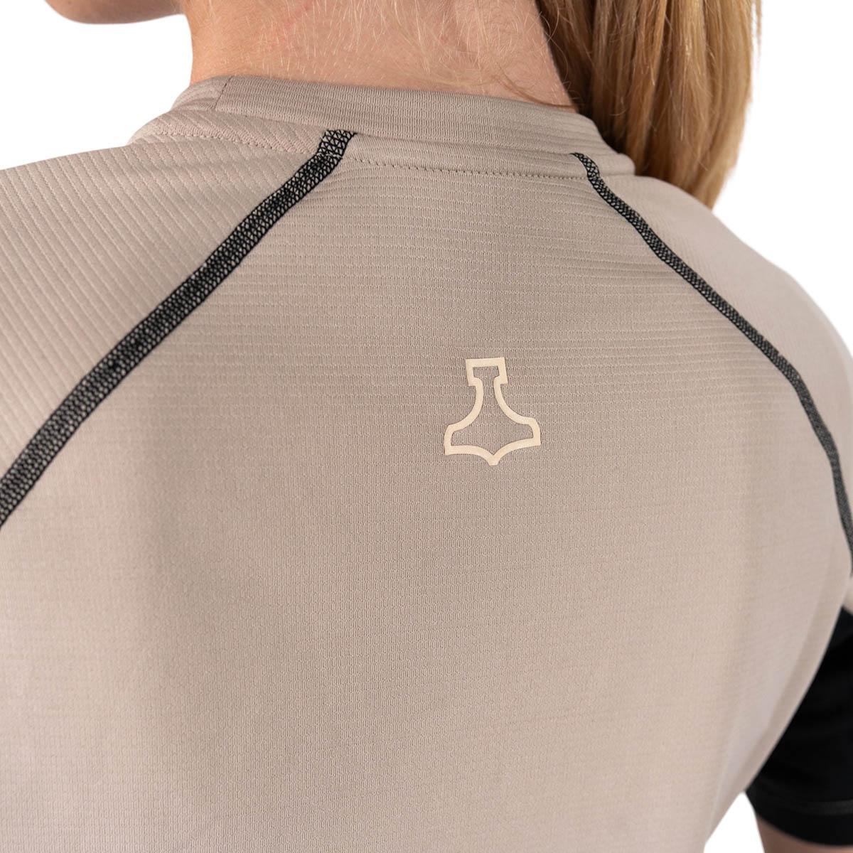 liiteGuard Merino Hybrid Løbe T-shirt Dame Black/Sand