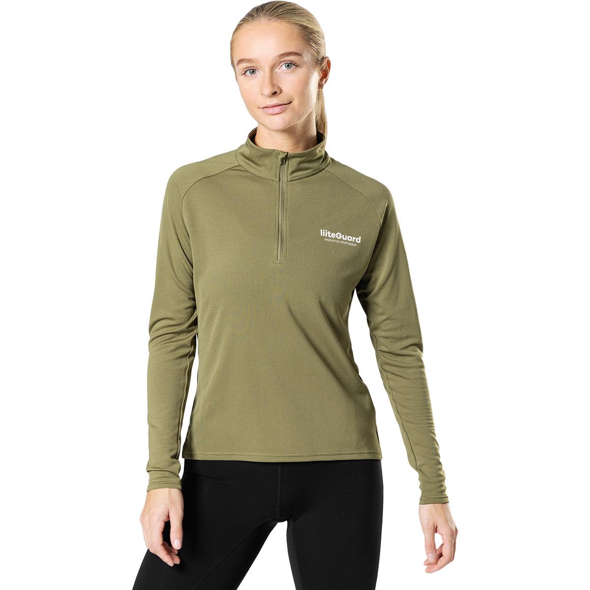liiteGuard Ground Tech Half Zip Treningstrøye Dame Dusty Green