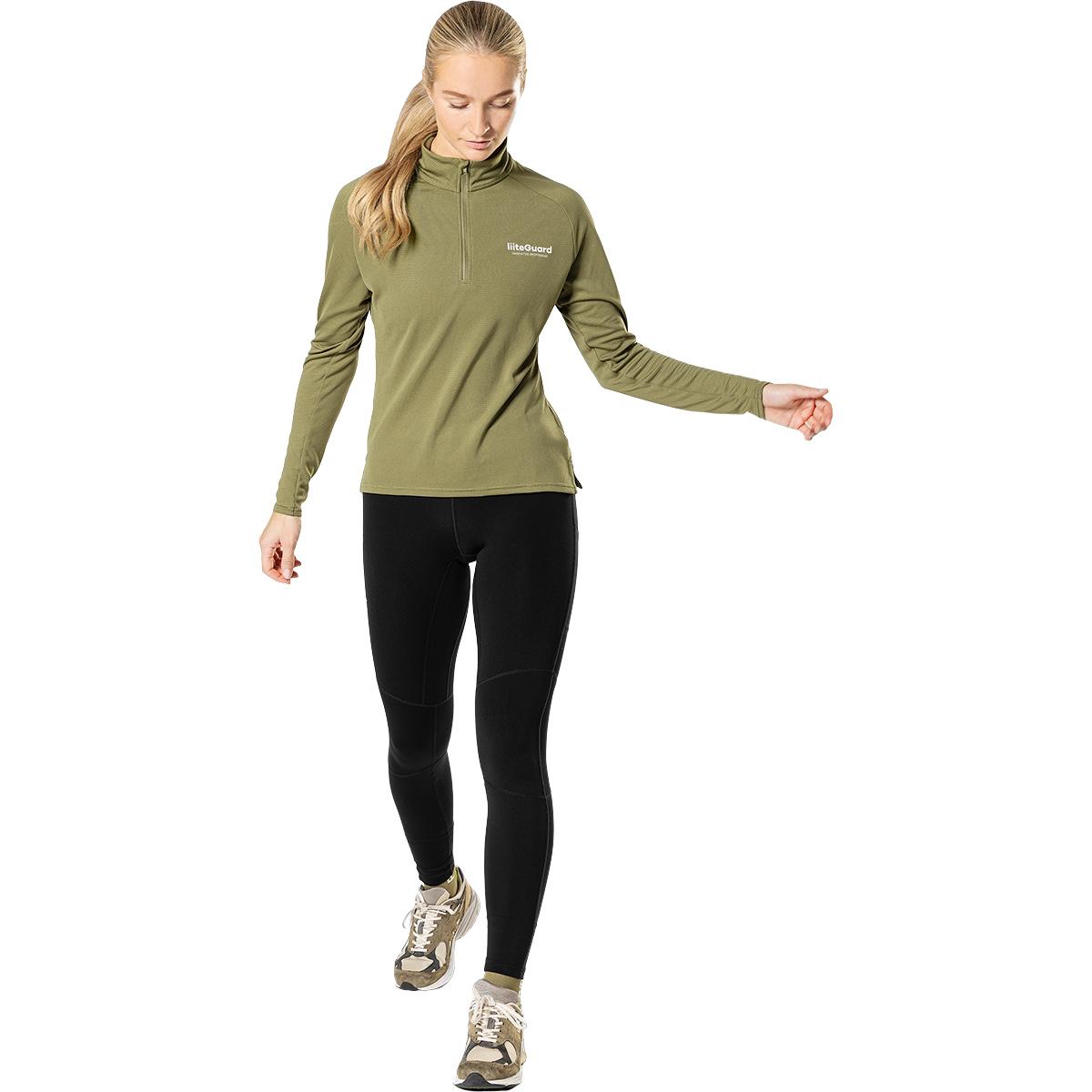 liiteGuard Ground Tech Half Zip Treningstrøye Dame Dusty Green