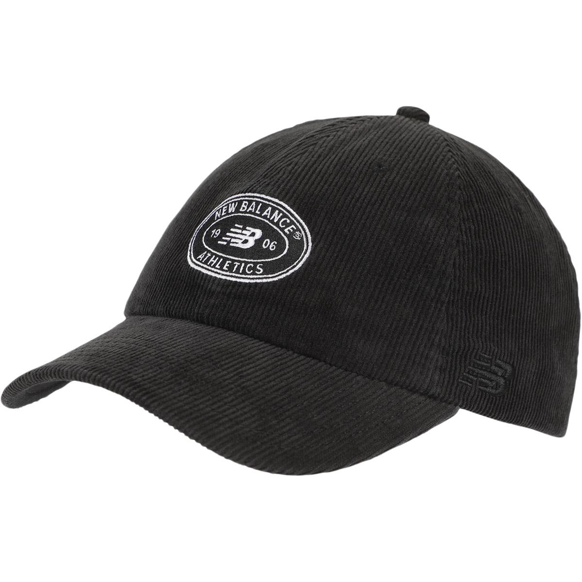 New Balance 6 Panel Athletics Cord Strapback Cap BLACK