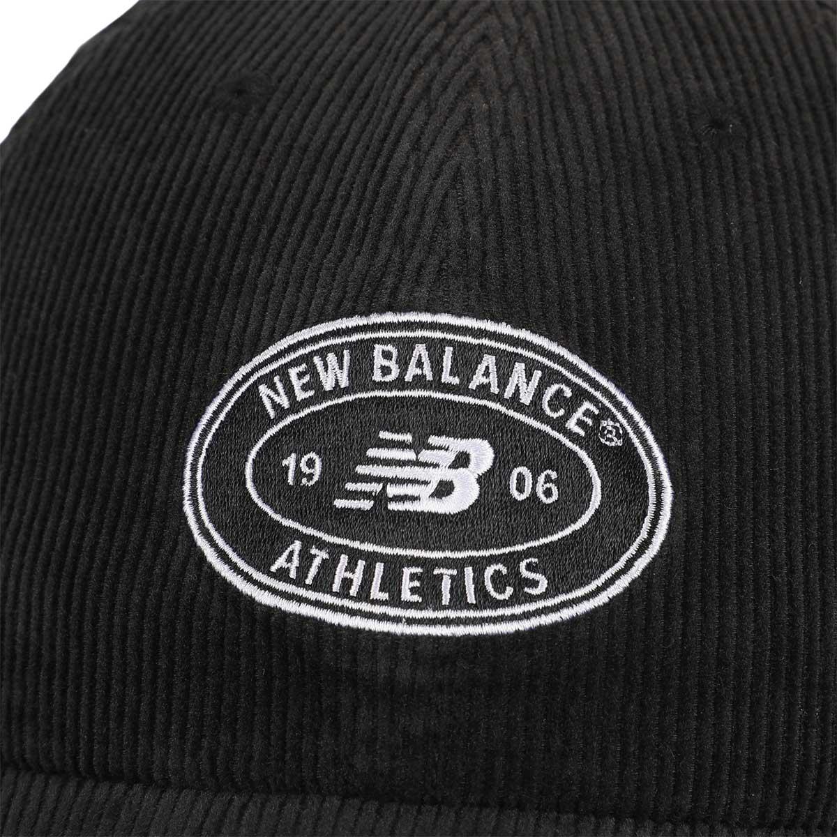 New Balance 6 Panel Athletics Cord Strapback Cap BLACK