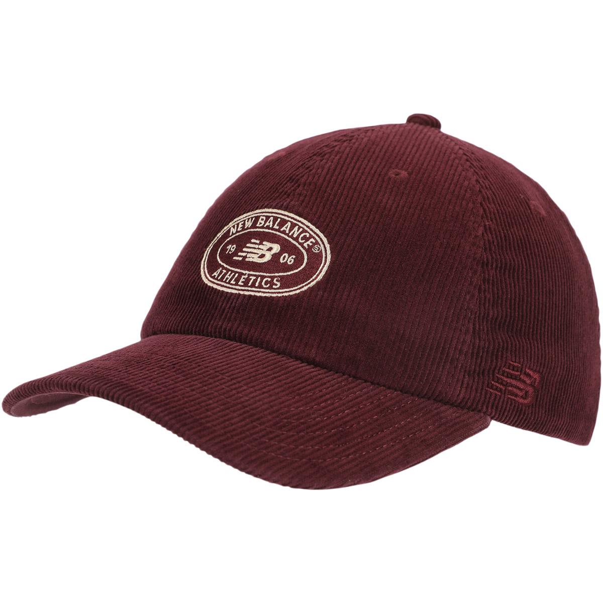 New Balance 6 Panel Athletics Cord Strapback Cap MULLED WINE