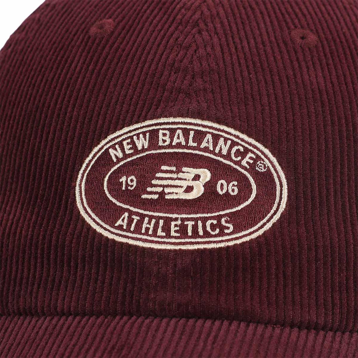New Balance 6 Panel Athletics Cord Strapback Cap MULLED WINE