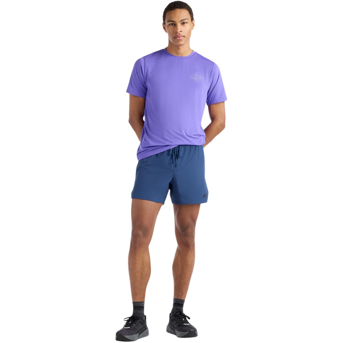 New Balance Athletics Run 5" Løpeshorts Herre Navy