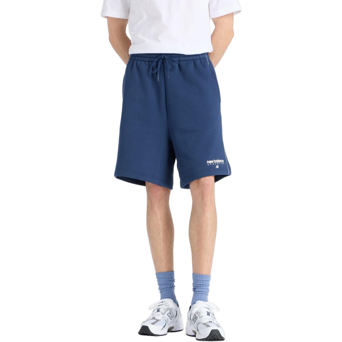 New Balance Linear Graphic 7" Sweatshorts Herre Navy