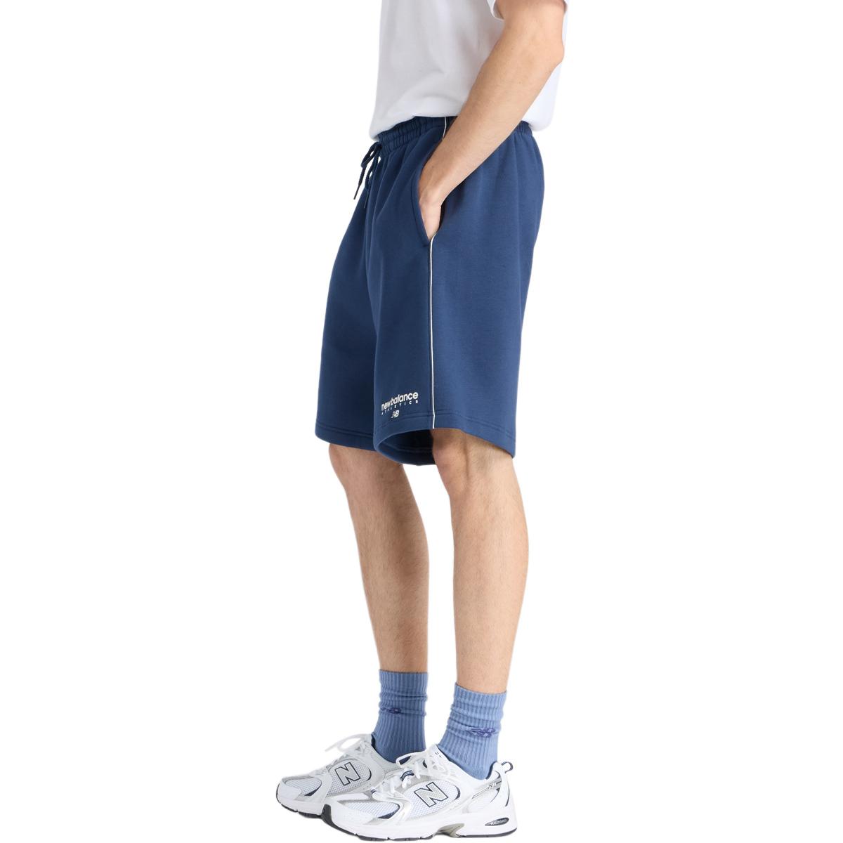 New Balance Linear Graphic 7" Sweatshorts Herre Navy
