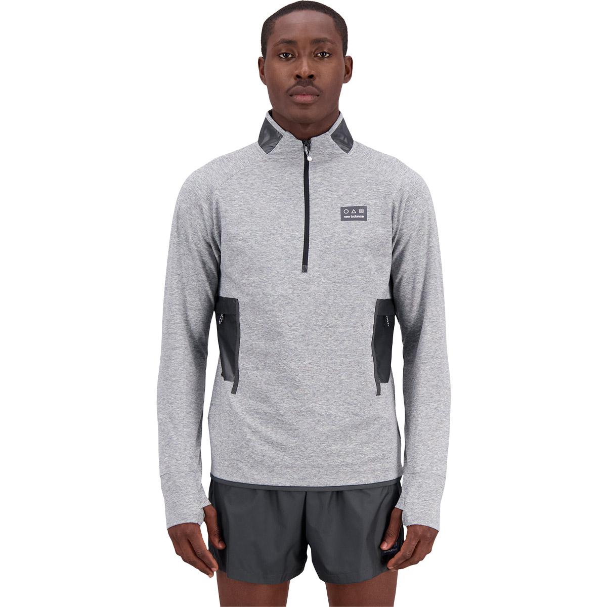 New Balance Impact Run AT Spinnex Half Zip Løbetrøje Herre SPINNEX GREY