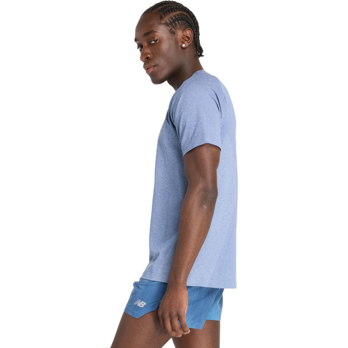New Balance Athletics Seamless Løbe T-shirt Herre HERITAGE BLUE