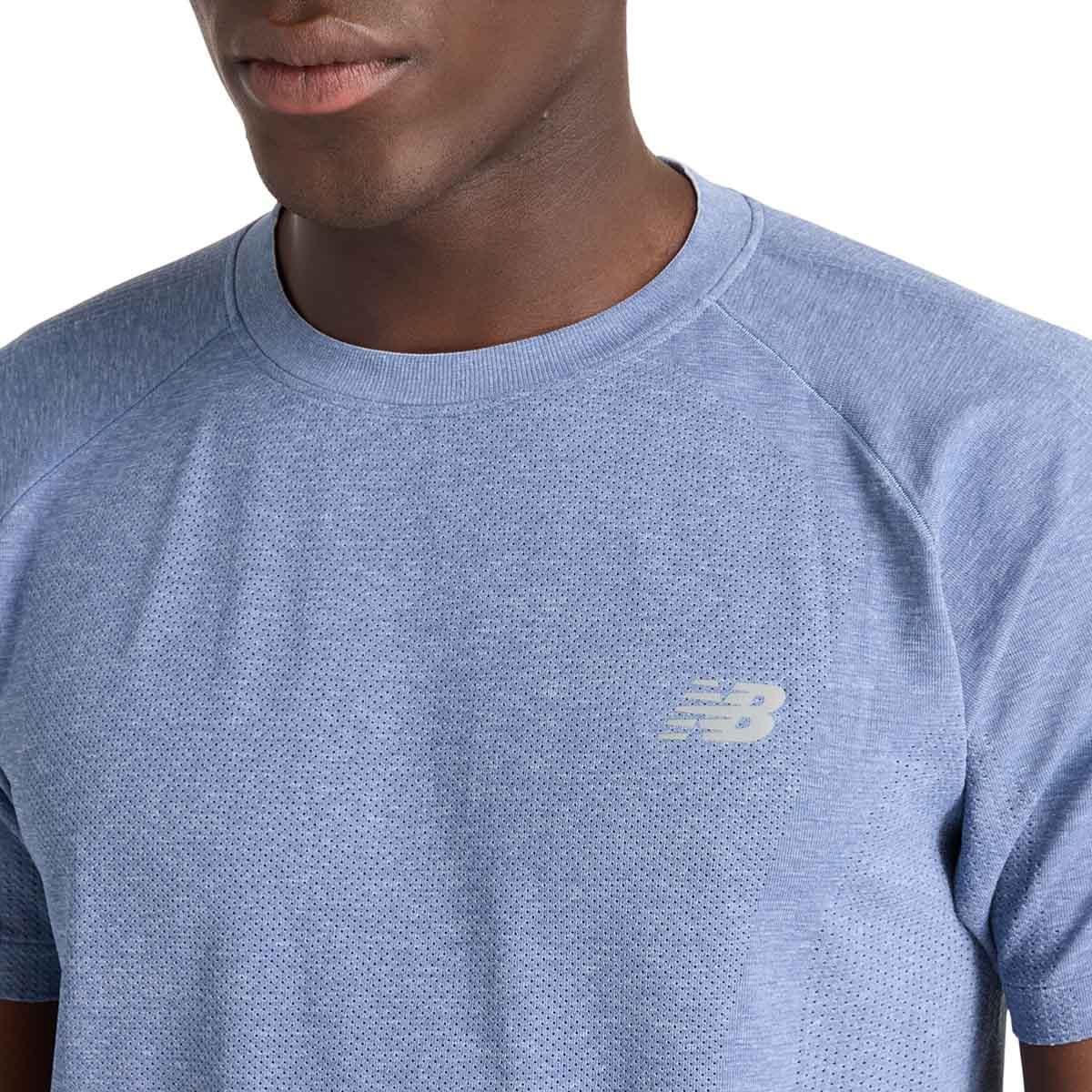 New Balance Athletics Seamless Løbe T-shirt Herre HERITAGE BLUE